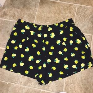 Cynthia Rowley lemon print shorts